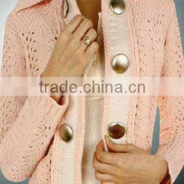 pink fashion cardigan lady sweater