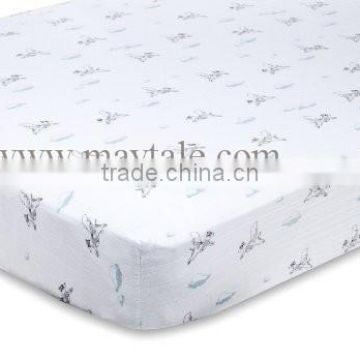 Hot Sale USA 100% Cotton Fitted Crib Sheet