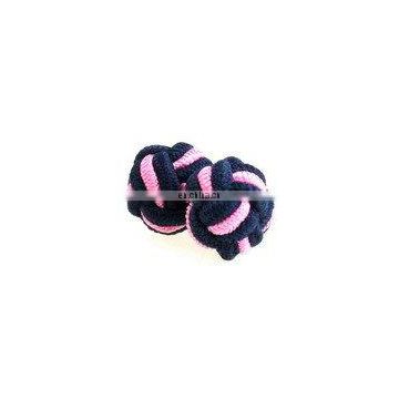 elastic silk knot cufflinks