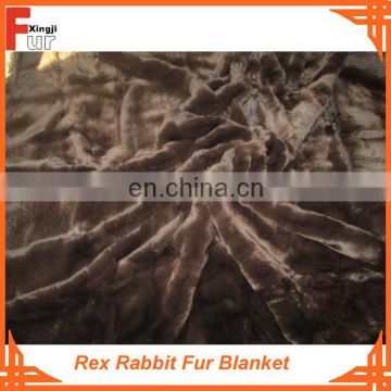 Hot Selling Rex Rabbit Fur Blanket /Throw
