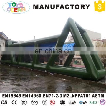 Outdoor playground inflatable zipper line for sport equipment
