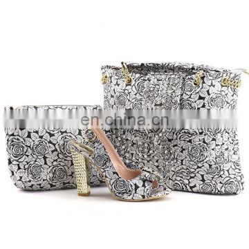 Latest design High quality matching women The color of diamond shoes and handbag set high heel setH170828002 BCH-27