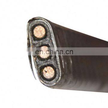China Manufacturer ESP Flat Cable With Polyimide F46 Insulation Submersible Oil Pump Cable