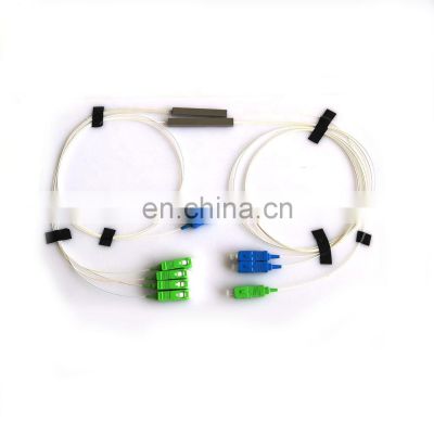 support customization service 1*2 mini type plc splitter mini steel tube 1x2 fiber optic plc splitter