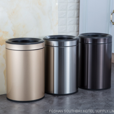 Full Collection Household Stainless Steel Open Top Trash Can