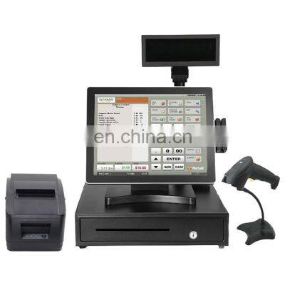 15'' Computer Cash Register Machine pos System Vending Electronic Pc Touch Screen all in one