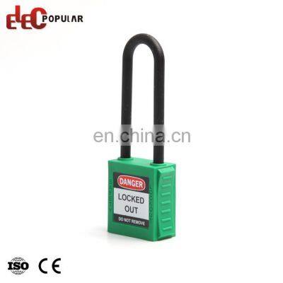 Bulk Buying Long Shackle Nylon Material Insulation Safety Padlock