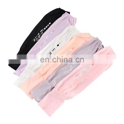 Lady Arms Summer Loose Sunscreen Driving Ice Silk Sleeves UV Protective Cuffs Thin Bike Sun Protection Cycling Arm Sleeve