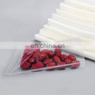 China supplier Embossed vacuum plastic frozen food vaccum bag Custom printed  Transparent 3 sides seal frozen