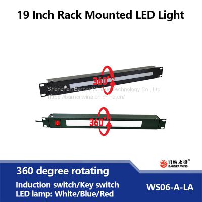 Manufacture 19 inch 1U Rack Mounted Rotatable LED Light for Audio rack or Server cabinet new arrival
