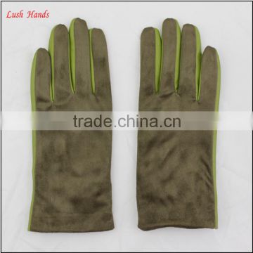 ladies winter leather hand gloves suede leather gloves