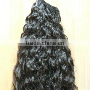 Curly Machine Weft Hair Extention