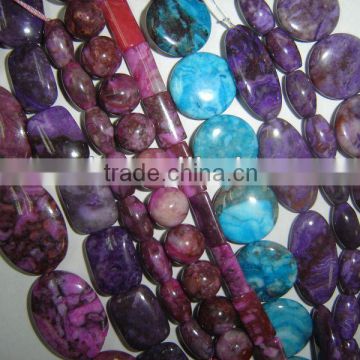 Hot seller dye crazy lines agate oval beads jewelry