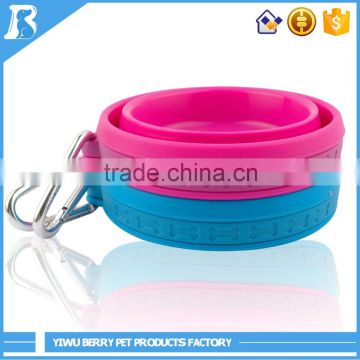 Wholesale Low Price High Quality 500ml Bones Stamping portable pet bowl