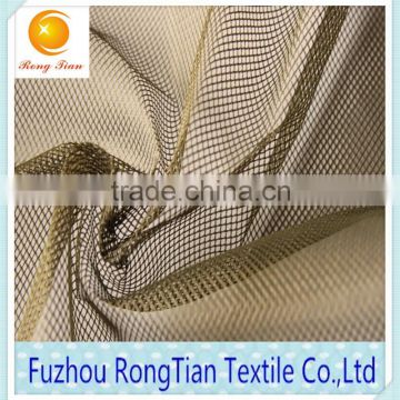 Wholesale green hard polyester warp knitted diamond mesh fabric for shoes