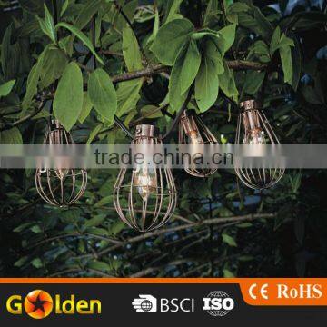 10 led Morocco Metal Bulb Shell Solar Power Garden Decorative Lights