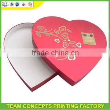 Fashion style heart shape cardboard gift box with printing