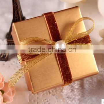 golden ribbon royal wedding favor box