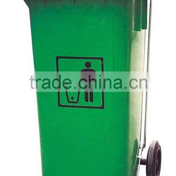 Outdoor 240L plastic garbage can with wheels
