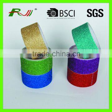 China packing colorful printing sparkling glitter tape