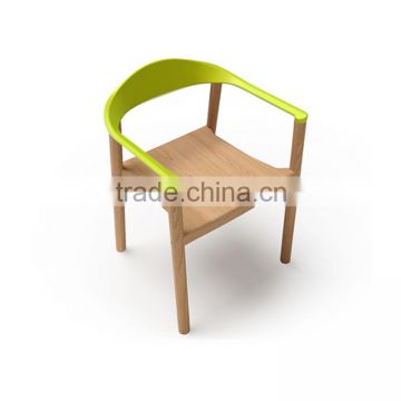 Hot Sale Plastic Chair Wooden Frame Dining Chairs for Restaurant