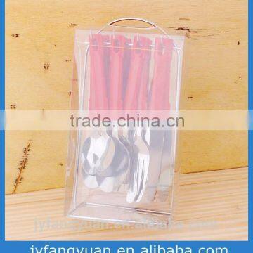 high quality plastic handle stainless steel hanging flatware