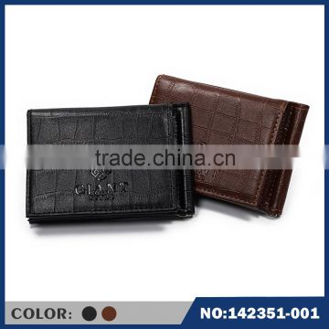 Support for custom manufacturers direct sale price of Black Brown Crocodile Leather Money Clip