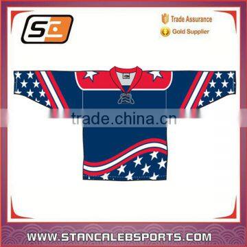 Stan Caleb Sublimated Uniform Team Wear Top Custom Ice Hockey Lacrosse Jersey