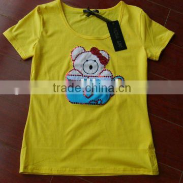 Accept your logo & printing Customized cotton t shirt Ladies T shirt