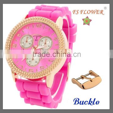 FS FLOWER - Pop New Fashion Colorful Strap Watch Clothing Accessoires