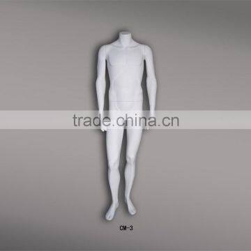 2014 popular fashion male mannequin/dummy/model for display/showcase male headless white CM-3