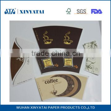 Different sizes of flexo printing paper cup sheet for making paper cups
