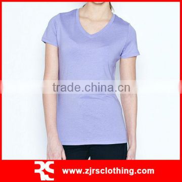 Womens Promotional T-shirt Plain Cotton V Neck T shirt