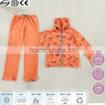 orange fleece suit bathrobe