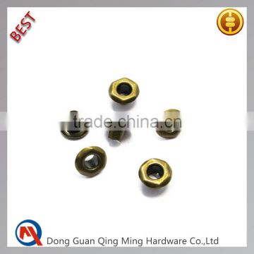 12mm High Quality Metal Hexagon Eyelet For Leather