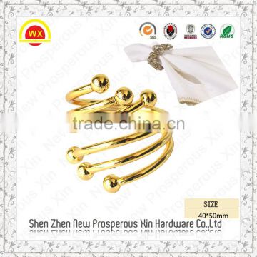 Hot sale gold/sliver cheap handmade napkin rings