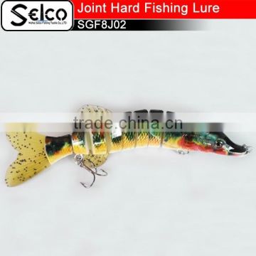 Artifical multi jointed fishing lure, Eight-section soft tail joint Pike 8"