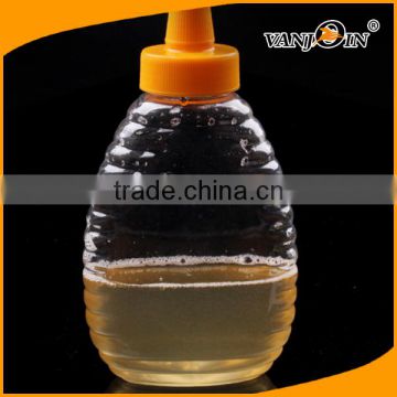 12 oz PET Beehive Plastic Skep Honey Bottle with Spout Cap, 38mm 38-400