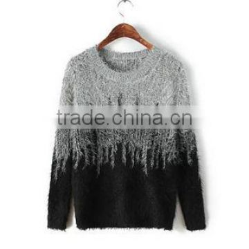 Round Collar short Sleeves Mohair Sweater