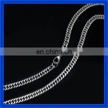 china factory cheap stainless steel flat snake chain necklace	TPBCN011