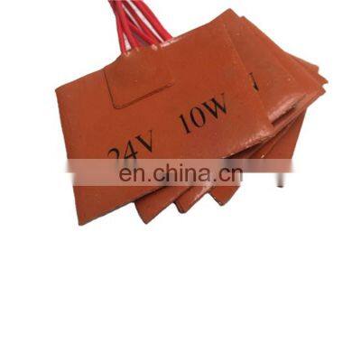 Industrial silicone industrial heater pad/bed for extrusion machine in 24V/10W