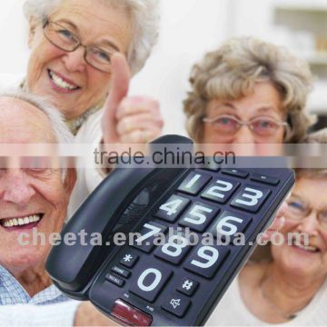 Telephone set for elderly, easy button phone