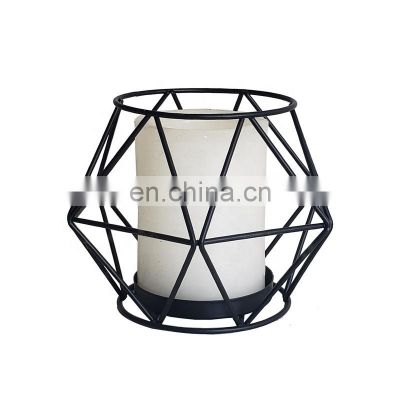 New design Decorative Metal Hollow Out Black Candle Holders Home Decor Gifts Candlestick Holder Lanterns