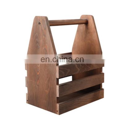 High Quality Eco-friendly Wood beer Caddy rack wood wine bottle carrier