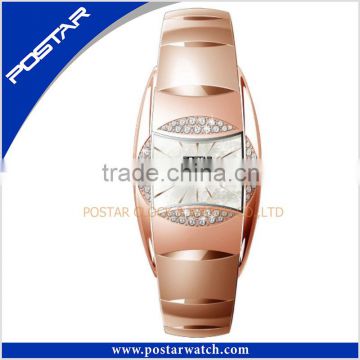 2016 Newest Square Wrist Watch Stainless Steel Strap Wrist Watch Quartz Movement Watch For Ladies