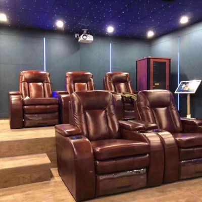 Private home theater sofa and chair combination space capsule electric movie hall audio-visual room villa leather sofa
