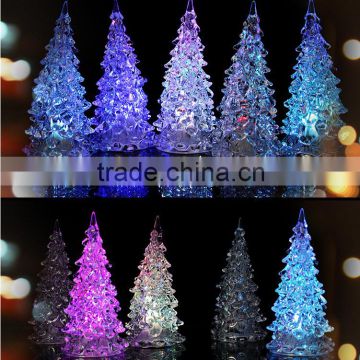 Luminous night market stalls selling toys colorful Crystal acrylic Christmas tree