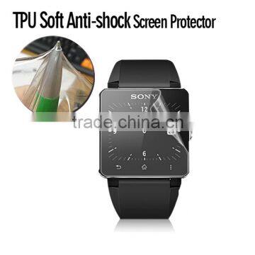 Premium ultra clear anti shock screen protector film for Sony smart watch sw2