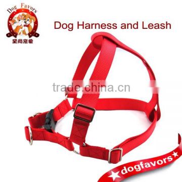 Big Dog Red Harness, Large Size Pet Harness with Strong Nylon Webbing