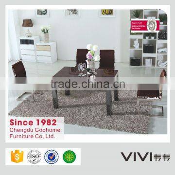 the most popular imported dining table with stainless steal frame